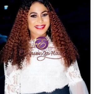 ELOQUENZA 100% VIRGIN CUSTOMISED GLUE-LESS WIG 2 TONE PERUVIAN CURLY WIG